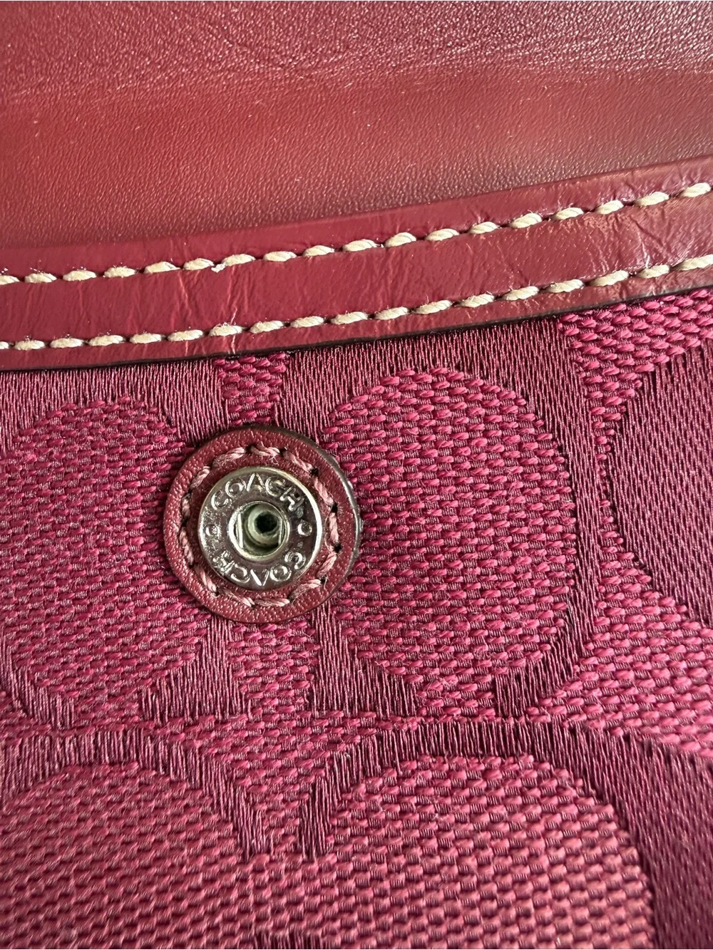 Vintage Y2K Signature Canvas Long Turnlock Wallet